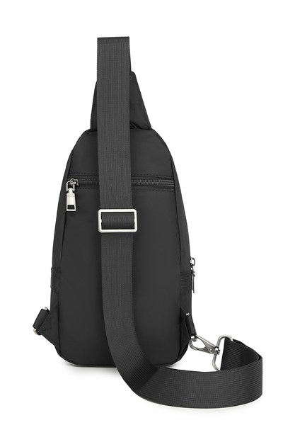 Smart Unisex Body Bag Tasarım Vücut Sırt ve Göğüs Çantası Ayarlanabilir Askılı Siyah