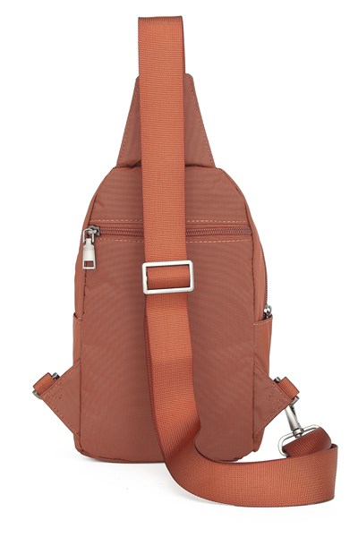 Smart Unisex Body Bag Tasarım Vücut Sırt ve Göğüs Çantası Ayarlanabilir Askılı Kiremit