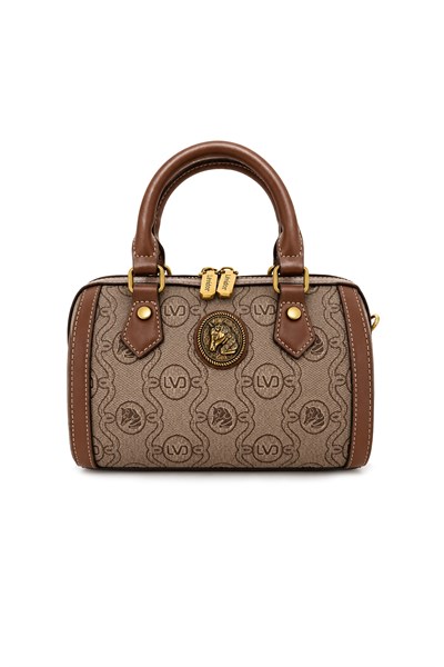 Unicorn Baskılı Mini Boy Speedy Tasarım Kadın El ve Omuz Çantası Camel