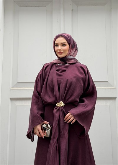 Almond Bolerolu Vual Elbise | Bordo