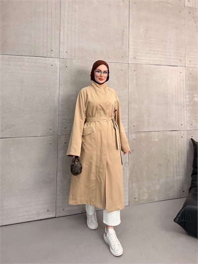 DELORA UZUN TRENCH CAMEL