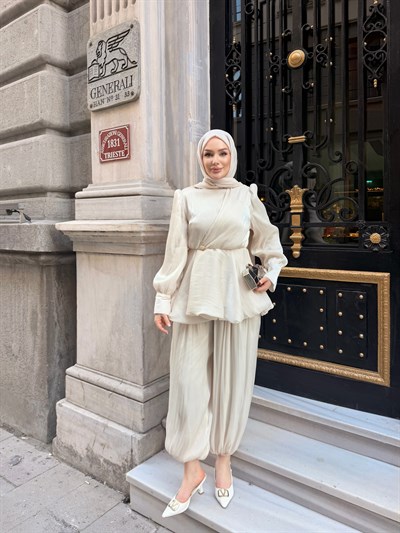 Gustto Pantalon Takım | Ekru
