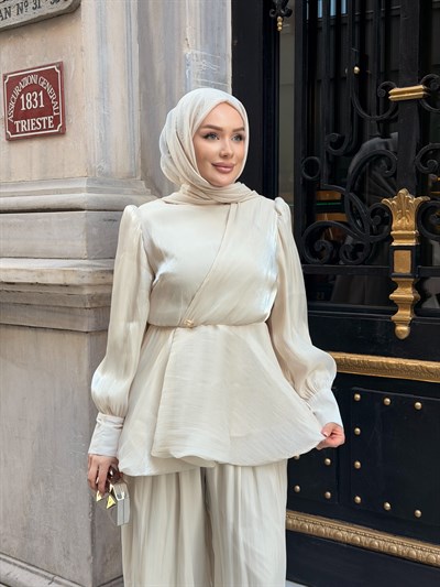 Gustto Pantalon Takım | Ekru