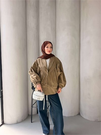 JOİ BÜZGÜLÜ BOMBER CEKET HAKİ