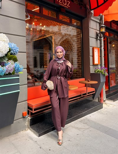 LAİDE PANTOLON TAKIM | BORDO