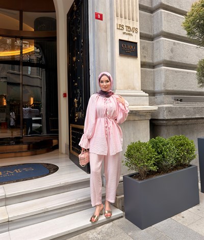LAİDE PANTOLON TAKIM | PEMBE