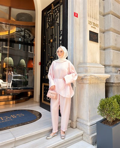 LARA PANTOLON TAKIM | PEMBE