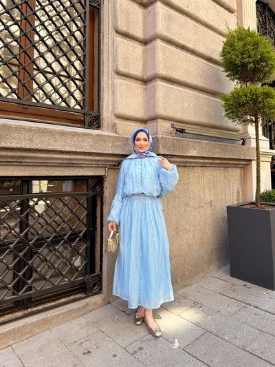 LİNA ETEK TAKIM | MAVİ