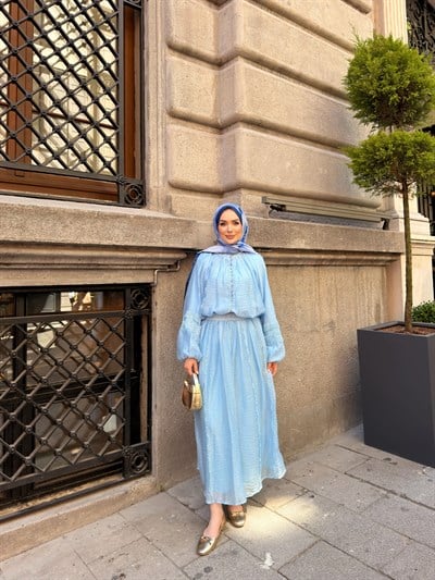 LİNA ETEK TAKIM | MAVİ