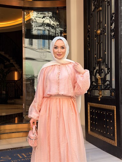 LİNA ETEK TAKIM | PEMBE