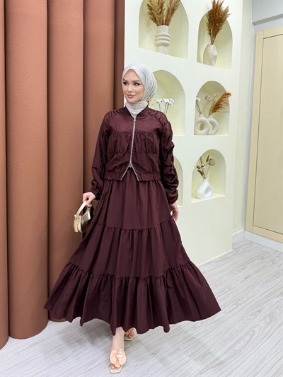 Lume Etekli Takım Bordo