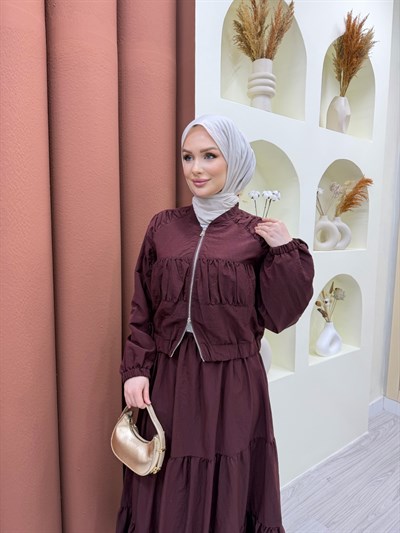 Lume Etekli Takım Bordo