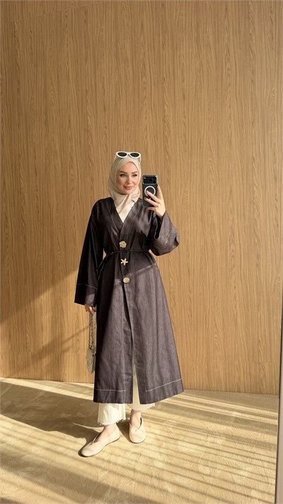 MAGİE KİMONO KOT CEKET MÜRDÜM