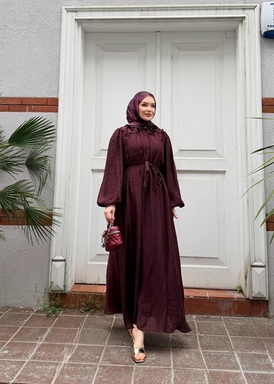 Navy Elbise | Bordo