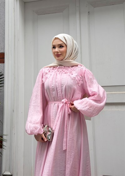 Navy Elbise | Pembe