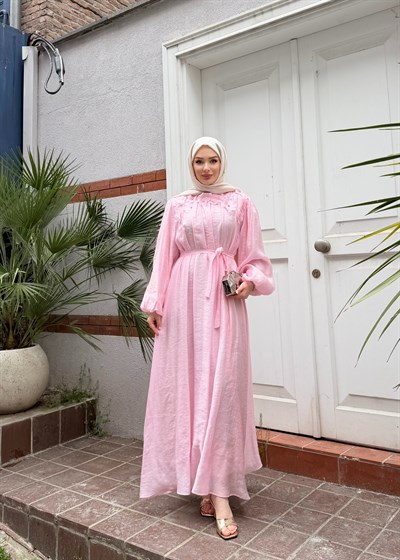 Navy Elbise | Pembe