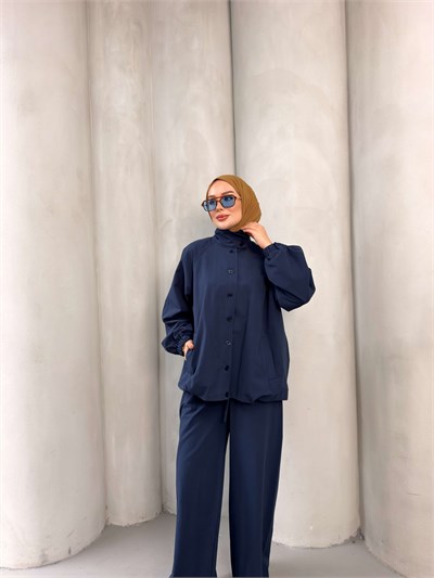 NELRA TRENCH TAKIM LACİVERT
