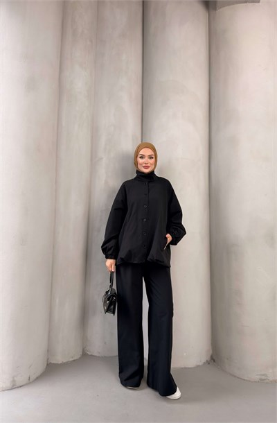 NELRA TRENCH TAKIM SİYAH