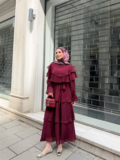 Nolya Elbise Bordo