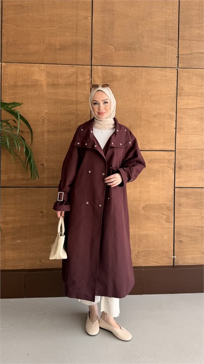 NUDY SEYYAR KUŞAKLI TRENC MÜRDÜM