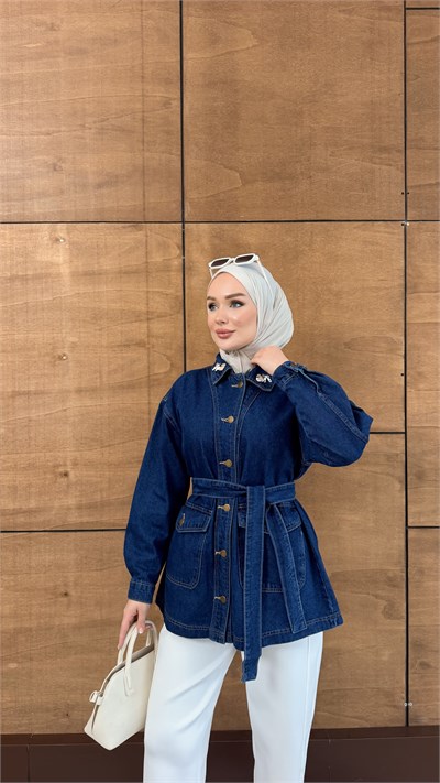 PREMİUM KOT CEKET LACİVERT