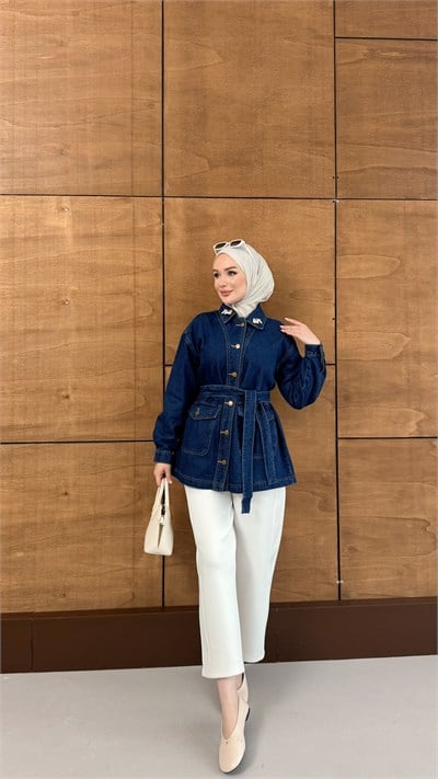 PREMİUM KOT CEKET LACİVERT