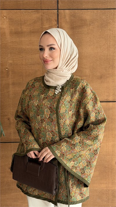 ROOS TASARIM CEKET BROŞ HEDİYELİ YEŞİL