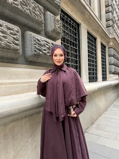Seren elbise Bordo
