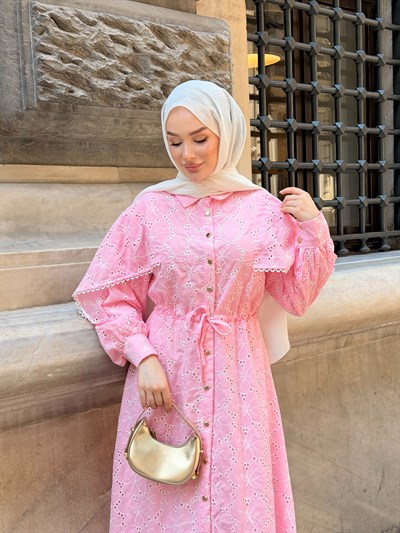 SUNSET ELBİSE | PEMBE