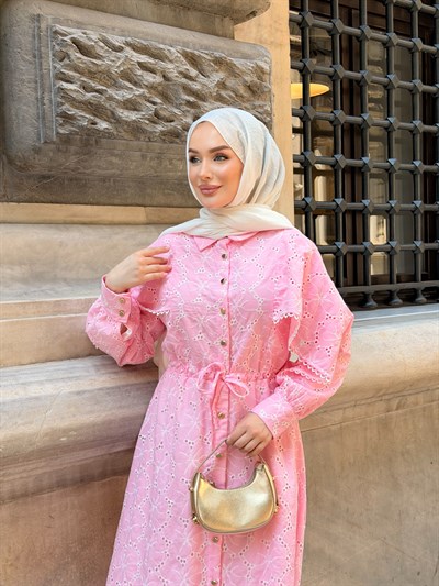 SUNSET ELBİSE | PEMBE