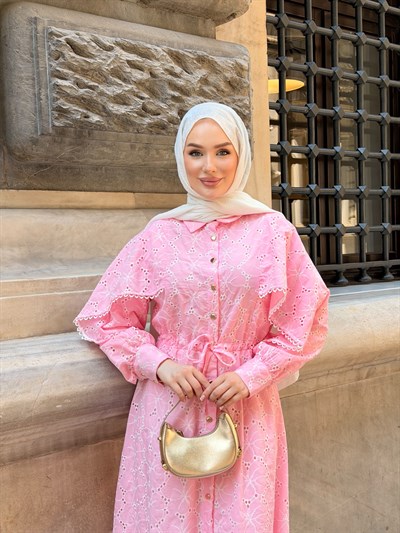 SUNSET ELBİSE | PEMBE