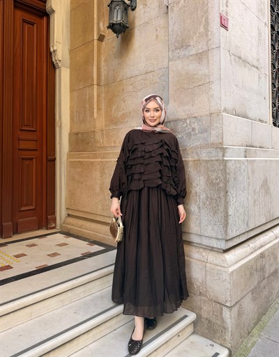 Swarski Etek Takım | Kahverengi
