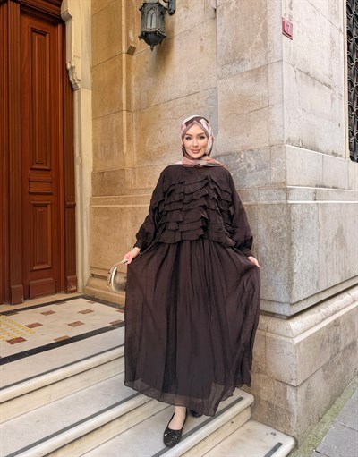 Swarski Etek Takım | Kahverengi