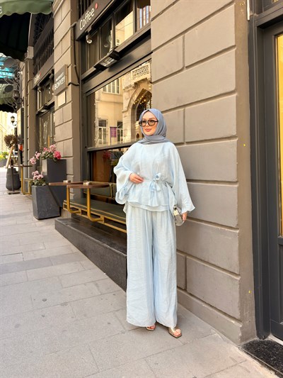 Valeska Pantolon Takım | Bebe Mavi