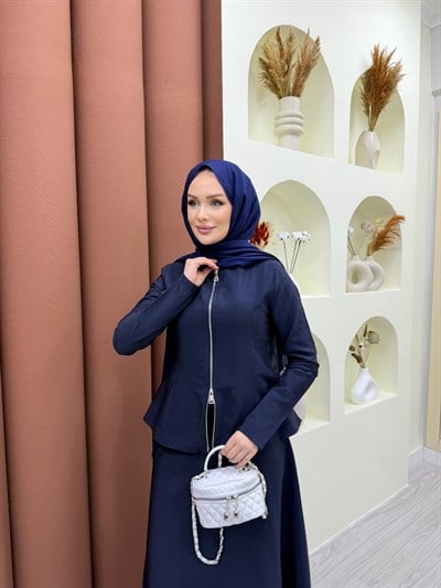 Velina Etekli Takım Lacivert