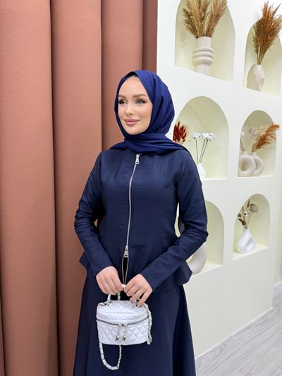 Velina Etekli Takım Lacivert
