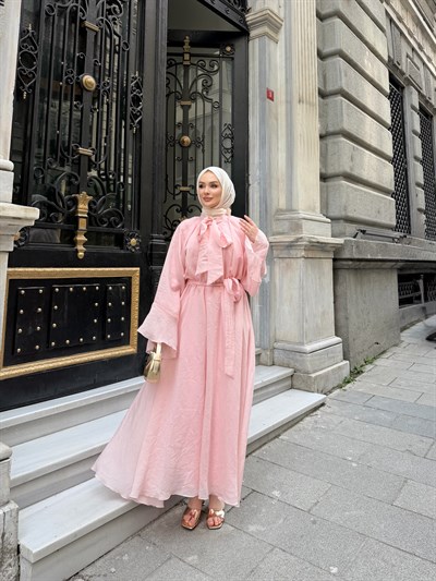 Vienna elbise Pembe