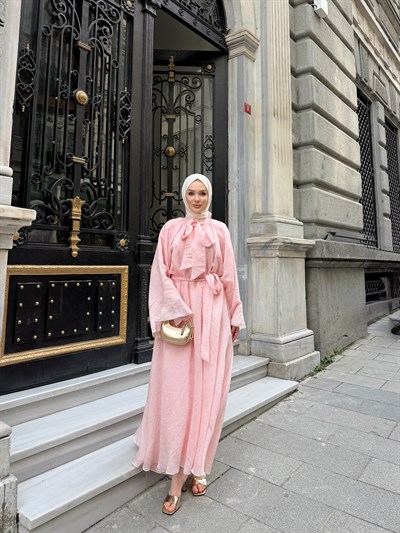 Vienna elbise Pembe