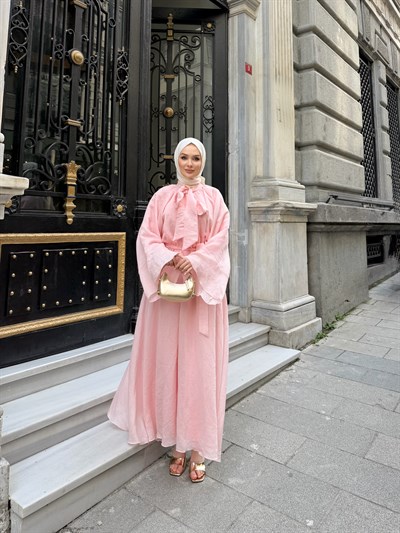 Vienna elbise Pembe