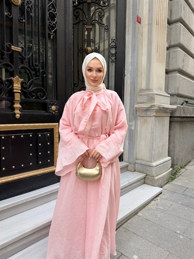 Vienna elbise Pembe