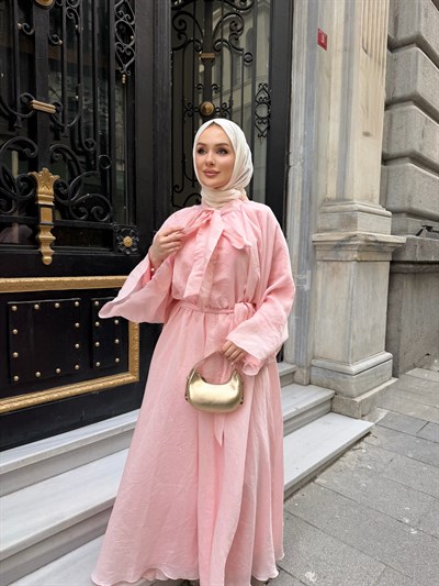 Vienna elbise Pembe