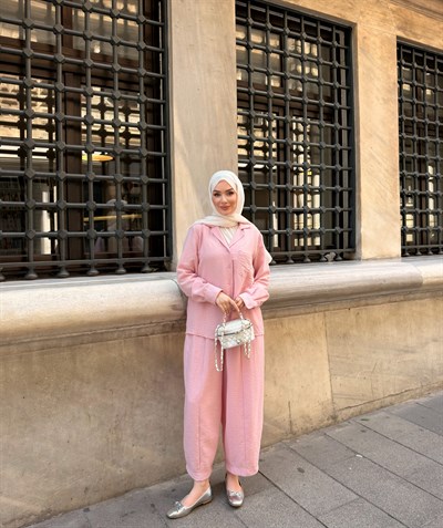 ZRA PANTOLON  TAKIM | PEMBE