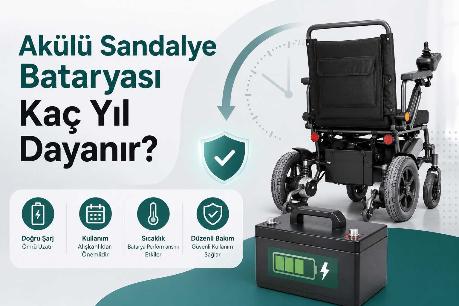Akülü sandalye bataryası ömrü ve dayanıklılığı
