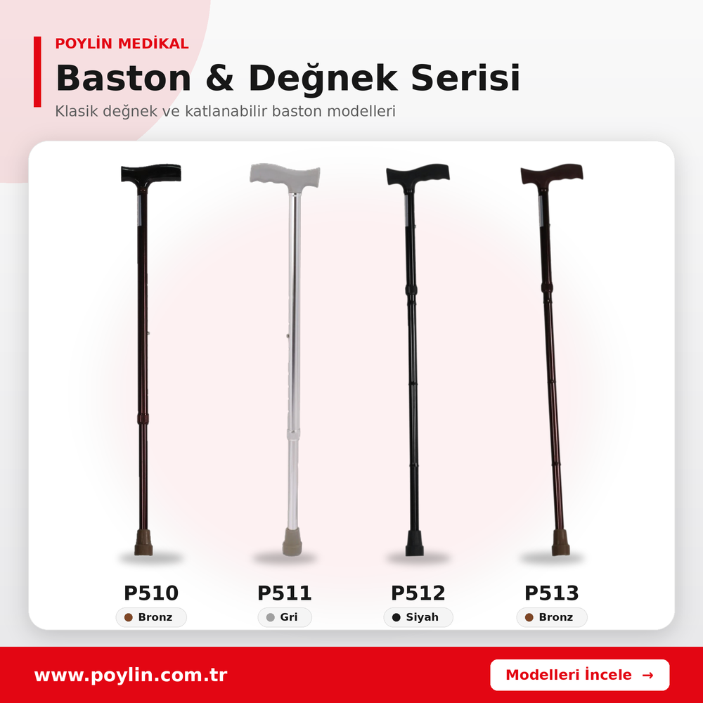 Poylin P510, P511 ve P512 baston modelleri