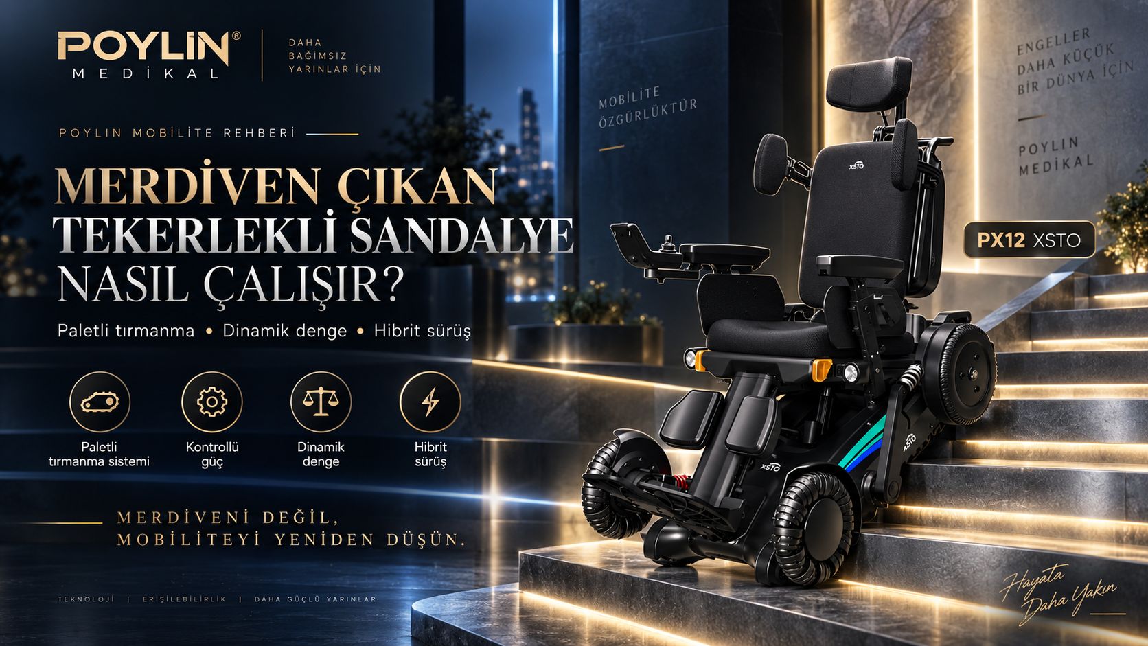 Merdiven Çıkan Tekerlekli Sandalye Nasıl Çalışır?