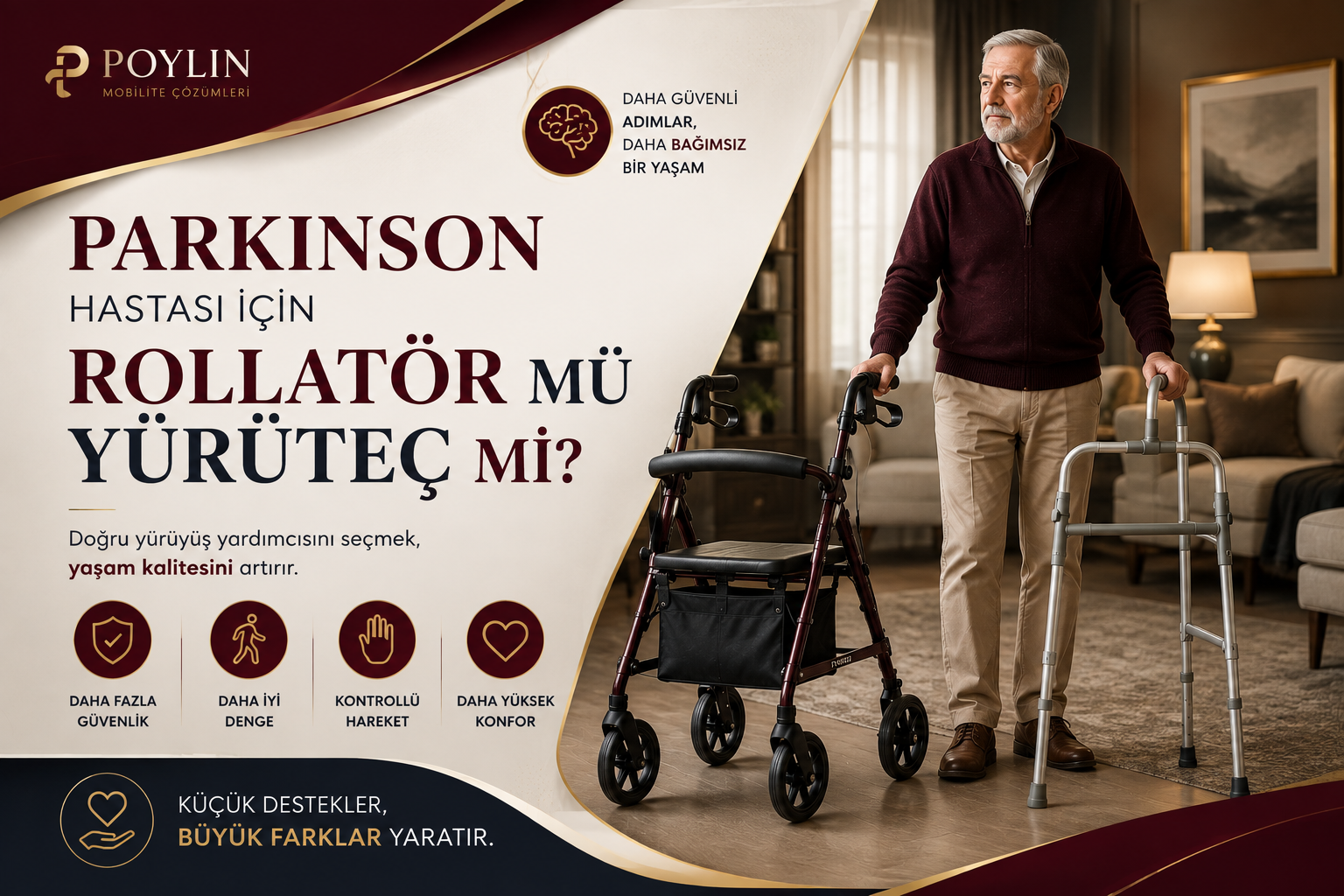 Parkinson İçin Rollatör mü Yürüteç mi?