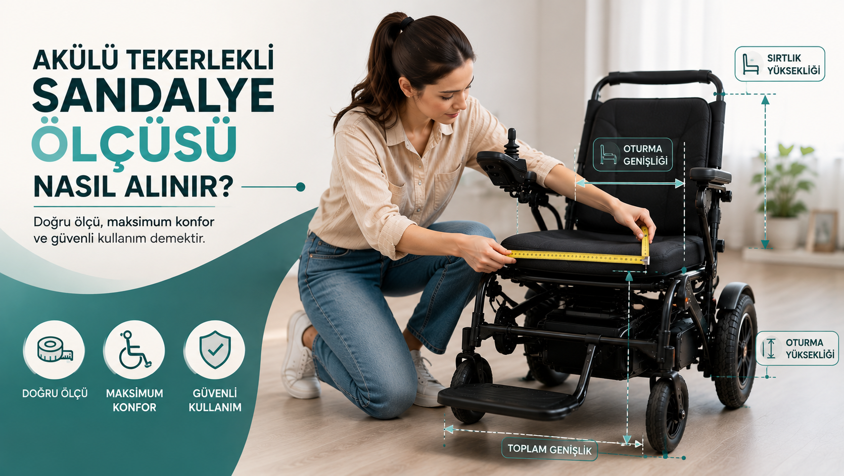 Akülü Tekerlekli Sandalye Ölçüsü Nasıl Alınır?