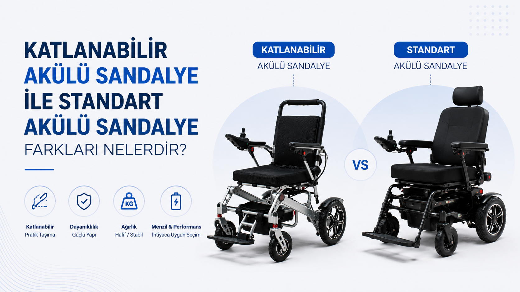 Katlanabilir Akülü Sandalye ile Standart Akülü Sandalye Farkları Nelerdir?