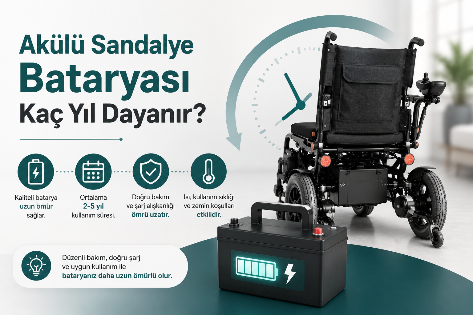 Akülü Sandalye Bataryası Kaç Yıl Dayanır?