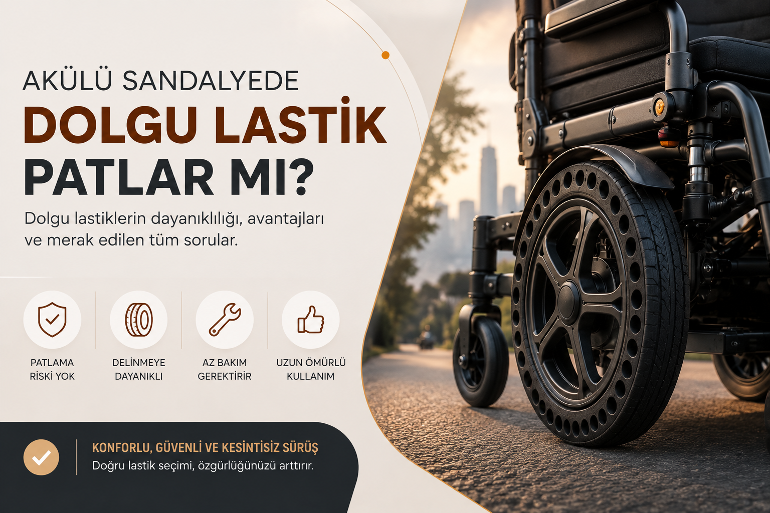 Akülü Sandalyede Dolgu Lastik Patlar mı?